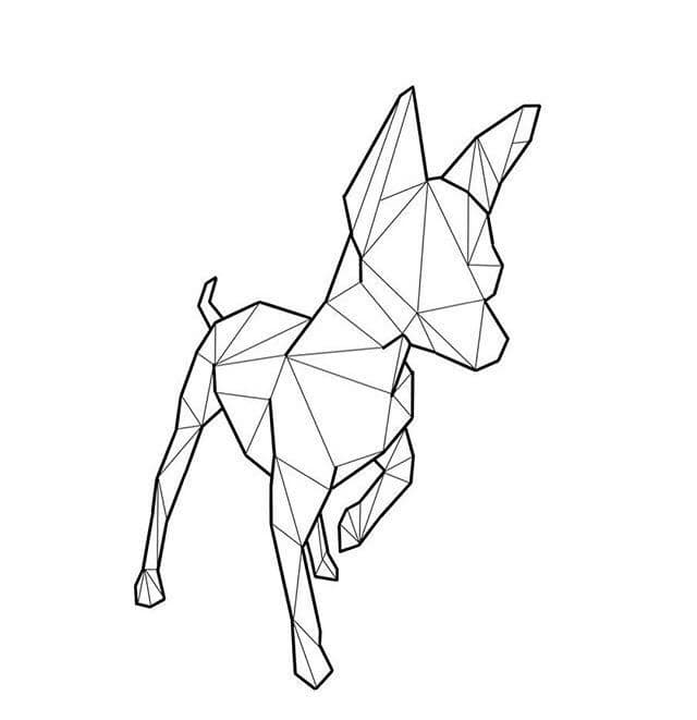 Geometric style embroidery example